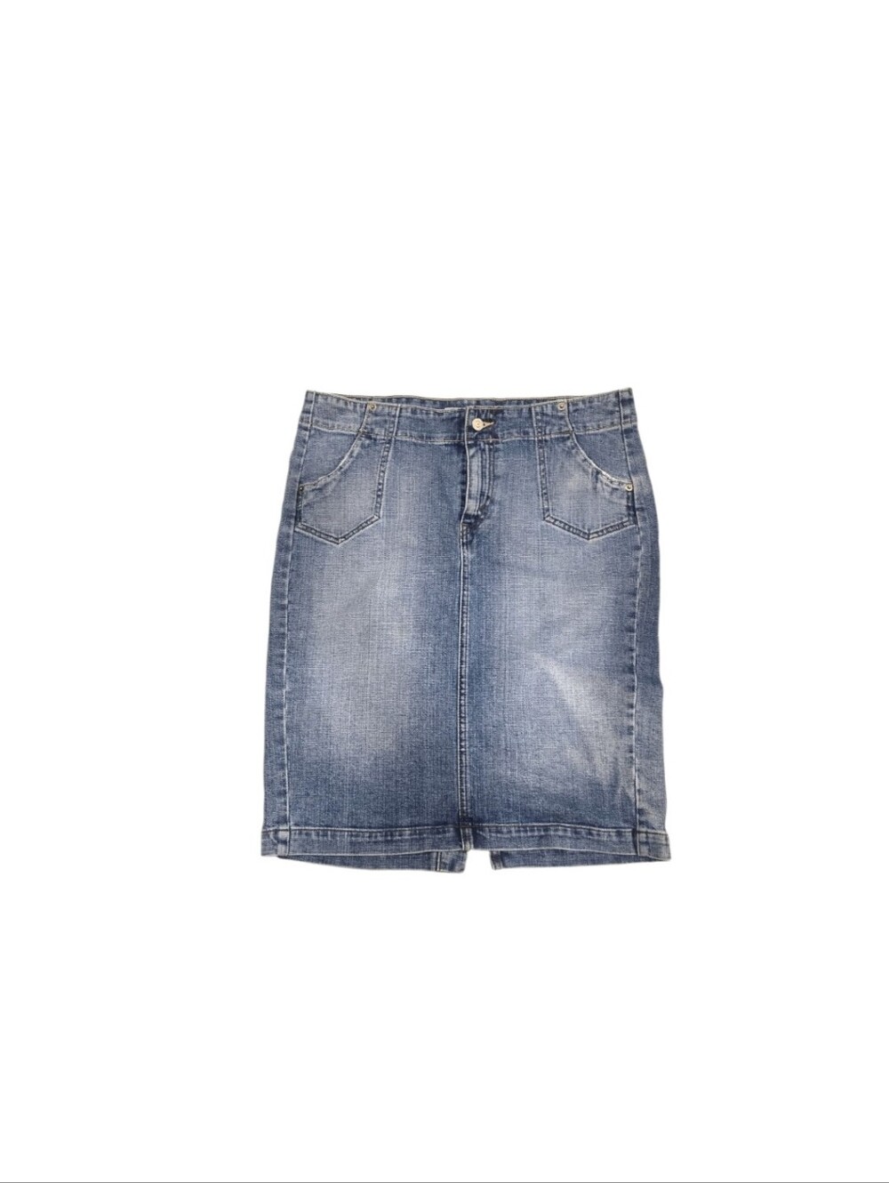 Levi’s Size 12 Y2K Denim Pencil Skirt Western Cowgirl Midi - Picture 2 of 9